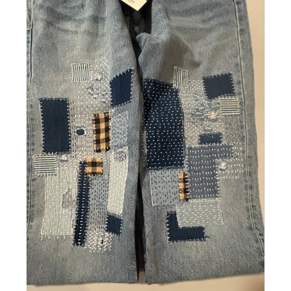 Levi's Premium 501Original Sashiko Selvedge PatchworkJeansMediumWash W32 L32 NWT - Picture 8 of 9